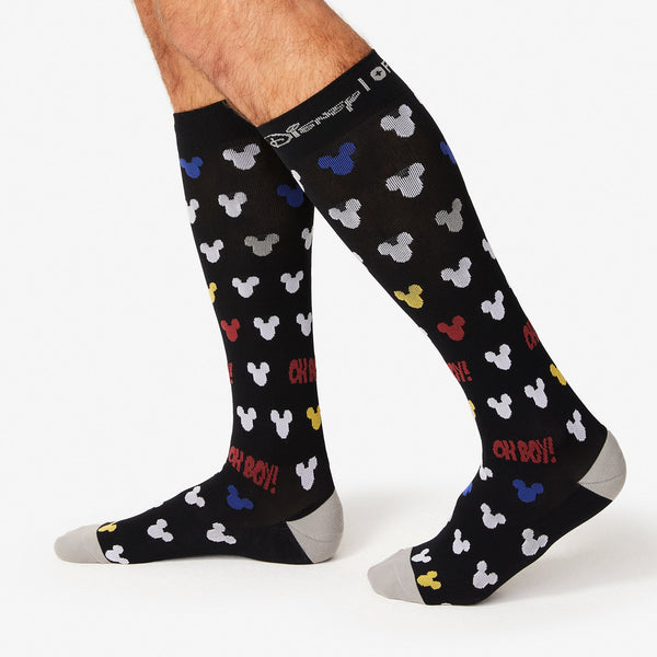 men's Black Mini Mickey Mouse - Compression Socks