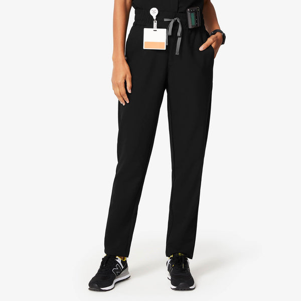 women's Black Tilpa - High Waisted Scrub Pants