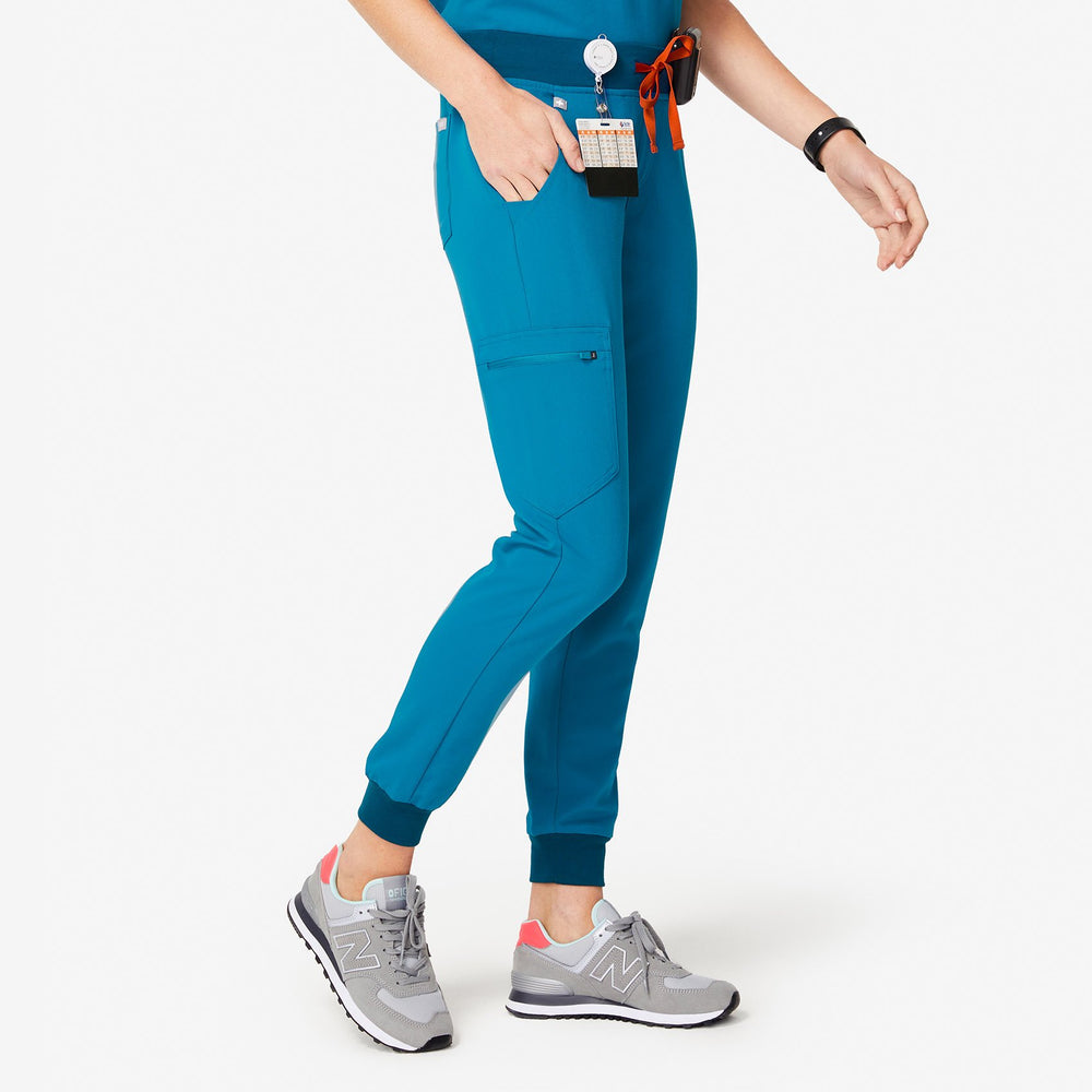 women's Alps Blue Zamora - Petite Jogger Scrub Pants