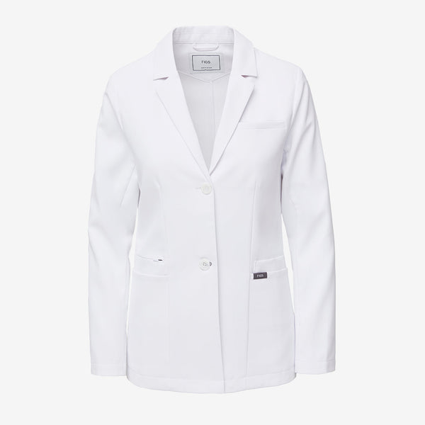 Women's White Bellevue - Slim Short Lab Coat